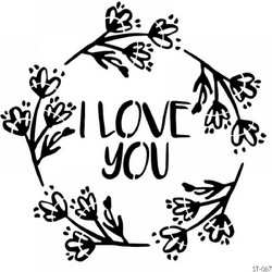 Craftistico Στένσιλ Σχέδια Love 30x30cm CRST3067