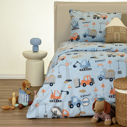 Melinen Σετ Παιδικά Σεντόνια Μονά Φανελένια 170x270 Winter Line Kids Bob Light Blue 3τμχ