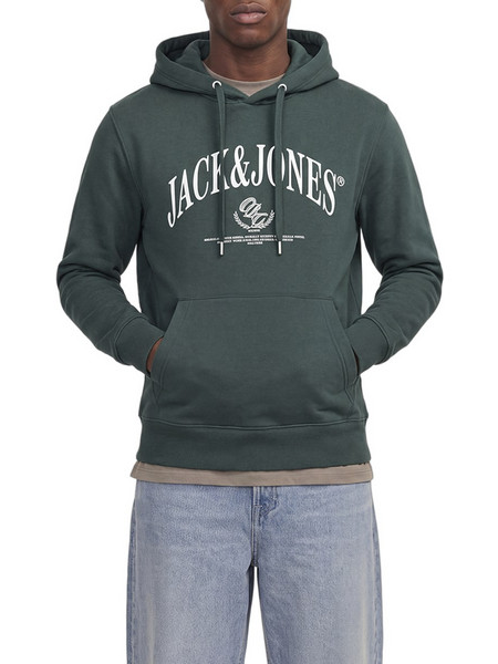 Jack & Jones Ανδρικό Φούτερ με Κουκούλα & Τσέπες Πράσινο 12300043
