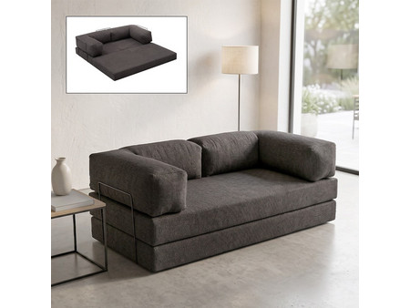Megapap Comfort Τριθέσιος Καναπές Κρεβάτι Ανθρακί 190x95x75cm GP043-0104