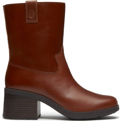 Timberland Γυναικεία Μποτάκια Αστραγάλου Δερμάτινα Καφέ με Χοντρό Χαμηλό Τακούνι TB0A2JNJEM65