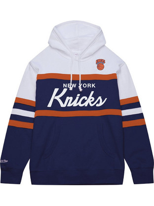Mitchell & Ness Team Color Head Coach Hoodie New YORK Ανδρικό Αθλητικό Φούτερ με Κουκούλα Navy Μπλε TH16322