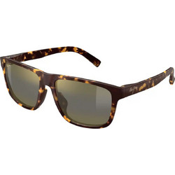 Maui Jim MJ0363S-002 Ανδρικά Γυαλιά Ηλίου Τετράγωνα Κοκάλινα Ταρταρούγα με Χρυσό Φακό