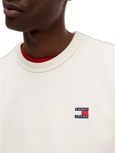 Tommy Jeans Ανδρικό Φούτερ Εκρού DM0DM21921-AEF