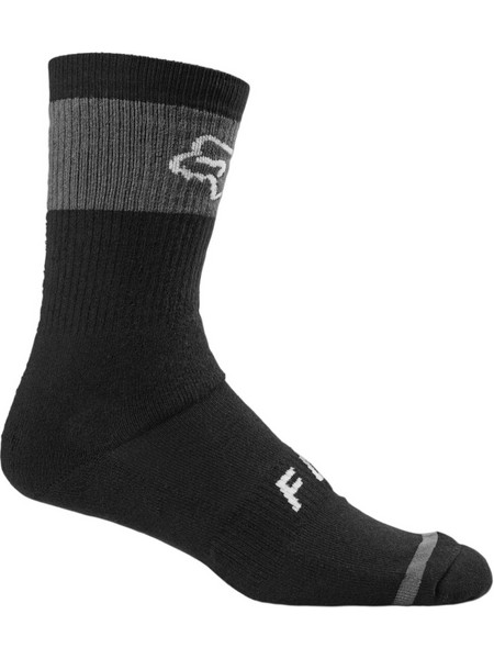 Fox Racing Defend 8'' Ανδρικές Κάλτσες Ψηλές με Σχέδια Μαύρες 30121-001