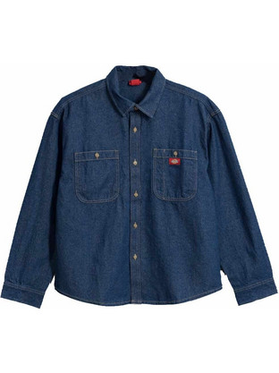 Dickies Ανδρικό Πουκάμισο Τζιν Μακρυμάνικο Κανονική Γραμμή Μπλε DK0A8CJ9RAW