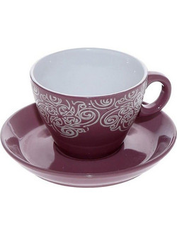 Espiel Jumbo Φλιτζάνι Cappuccino & Τσαγιού Πορσελάνης Μπορντό 330ml HUN118K6