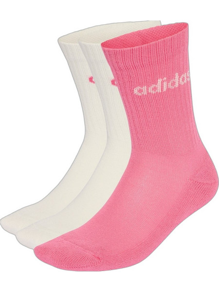 Adidas Ανδρικές Κάλτσες Ψηλές Μπεζ Φούξια 3Pack KX1277