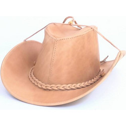 DomLeathers Γυναικείο Καπέλο Cowboy Δερμάτινο Σομόν 660066