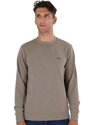 Double Ανδρική Ζακέτα Φούτερ με Κουκούλα Dk Beige 262MTOP-1141