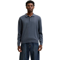 Jack & Jones Ανδρική Μπλούζα Polo Μακρυμάνικη Πετρόλ 12298384