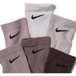 Nike Everyday Elevated Ανδρικές Κάλτσες Ψηλές με Σχέδια Ανθρακί Γκρι Λευκές Σοκολατί Εκρού 6Pack HQ8021-905