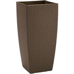 Plastona Natura Κασπώ Δαπέδου Πλαστικό Καφέ Γκρι 36x36x36cm 10.07.0506