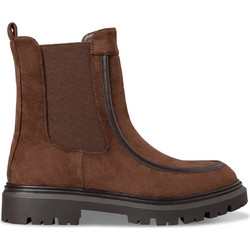 Envie Shoes Γυναικεία Μποτάκια Chelsea Suede Καφέ με Χωρίς Τακούνι Χαμηλό Τακούνι E59-24021-28