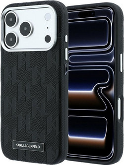 Karl Lagerfeld Back Cover Mono Resin Logo Magsafe Black (iPhone 18 Pro / 17 Pro)
