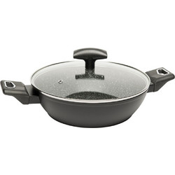 Pedrini Maori Κατσαρόλα Ημιχύτρα Αλουμινίου Πέτρα 28cm 4lt