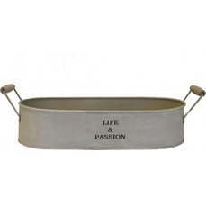 Plastona Life & passion Κασπώ Μεταλλικό Γκρι 38.5x18.5x9.5cm 00.03.3942