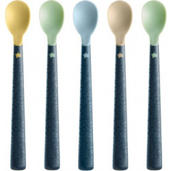 Tommee Tippee Softee Weaning Spoon Σετ Βρεφικά Κουτάλια 4m+ Γαλάζια Κίτρινα Πράσινα 5τμχ