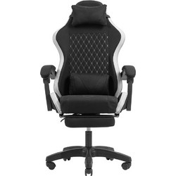 Mars Gaming MGC-X Καρέκλα Gaming Υφασμάτινη με Υποπόδιο Μαύρη Λευκή AC-886O57