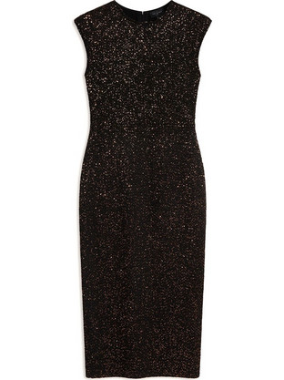 Ted Baker Mylla Midi Φόρεμα για Γάμο / Βάπτιση με Παγιέτες Μαύρο 285643