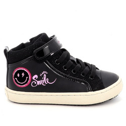 Geox Kalispera Παιδικά Sneakers Μποτάκια Μαύρα Ροζ J744GI05402C0922