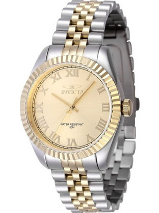 Invicta Specialty Γυναικείο Ρολόι με Ασημί Χρυσό Μεταλλικό Μπρασελέ 47416
