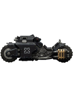 JOY TOY Warhammer 40000 Raider-Pattern Combat Bike Raven Guard with Twin-Linked Bolt 22cm