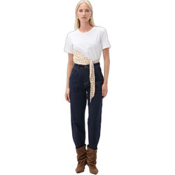 Passager Ψηλόμεσο Γυναικείο Τζιν Παντελόνι Mom Fit Εφαρμογή Navy Μπλε 2209027