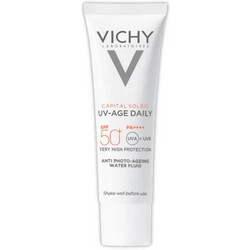 Vichy Capital Soleil UV-Age Daily Αντηλιακή Κρέμα Προσώπου Αντιγηραντική SPF50+ 15ml
