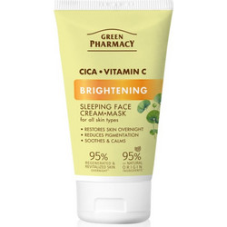 Green Pharmacy Cica & Vitamin C Brightenning Sleeping Κρεμώδης Μάσκα Προσώπου για Λάμψη 50ml