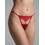 Milena By Paris Γυναικείο Sexy String με Δαντέλα Κόκκινο 7777
