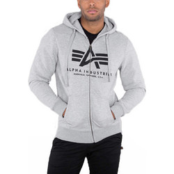 Alpha Industries Ανδρική Ζακέτα Φούτερ με Κουκούλα και Φερμουάρ Γκρι 178325-17
