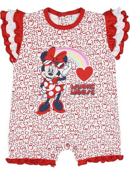 Βρεφικό Φορμάκι Καλοκαιρινό Minnie Mouse Καρδιές