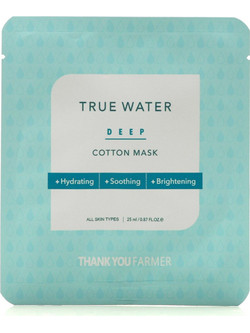 Thank You Farmer True Water Deep Cotton Κρεμώδης Μάσκα Προσώπου για Ενυδάτωση 25ml