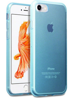 Terrapin Ημιδιάφανη Θήκη Σιλικόνης iPhone 7/8 - Blue