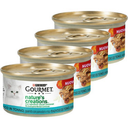 Purina Gourmet Nature's Creations Adult with Tuna, Tomato & Rice in Gravy 4x85gr