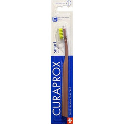 Curaprox CS 7600 Smart Ultra Soft Οδοντόβουρτσα Καφέ Λαχανί