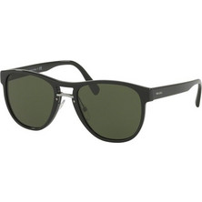 Prada 09US 1AB1I0 Ανδρικά Γυαλιά Ηλίου Τετράγωνα Κοκάλινα Μαύρα με Πράσινο Polarized Φακό