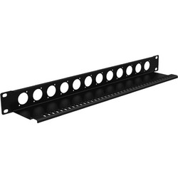 Caymon BP-112T - Πάνελ για 12 θέσεις D-Type 1U με προέκταση για την ασφάλιση καλωδίων