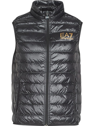 EA7 Down Waistcoat Αμάνικο Ανδρικό Μπουφάν Χειμωνιάτικο Μαύρο 8NPQ01PN29Z0208