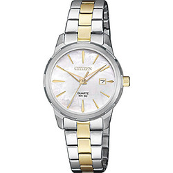 Citizen Elegance Γυναικείο Ρολόι με Ασημί Μεταλλικό Μπρασελέ EU6074-51D