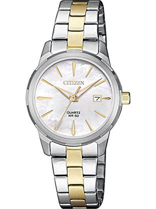 Citizen Elegance Γυναικείο Ρολόι με Ασημί Μεταλλικό Μπρασελέ EU6074-51D