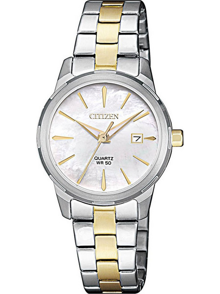 Citizen Elegance Γυναικείο Ρολόι με Ασημί Μεταλλικό Μπρασελέ EU6074-51D