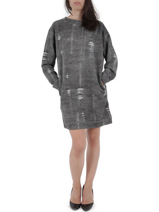 Cheap Monday Exhaust Trompe L'Oeil Mini Καθημερινό Φόρεμα Ασημί 0120376-062