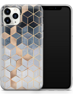 Θήκη iPhone 11 Pro Max Flexible TPU - Soft Blue Gradient Cubes