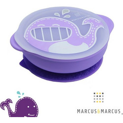 Marcus & Marcus Πλαστικό Δοχείο Φαγητού Πτυσσόμενο Whale Purple
