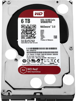 Western Digital Red NAS 6TB HDD Σκληρός Δίσκος 3.5" Sata 3 5400rpm με 64MB Cache