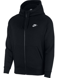Nike Sportswear Club Ανδρική Ζακέτα Φούτερ με Κουκούλα και Φερμουάρ Μαύρη BV2645-010