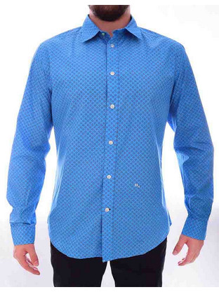 Diesel Ανδρικό Πουκάμισο Βαμβακερό Μακρυμάνικο Slim Fit Μπλε 00SVM50QAPE8HC