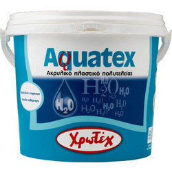 Χρωτέχ Aquatex Πλαστικό Χρώμα Εσωτερικού Χώρου Λευκό 0.9lt